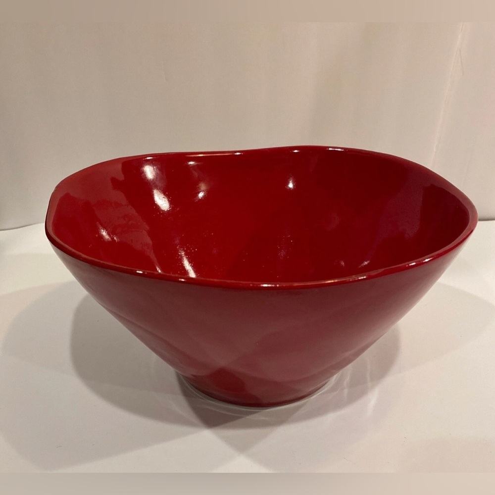 Crate&Barrel Red Ceramic Serving 
Bowl